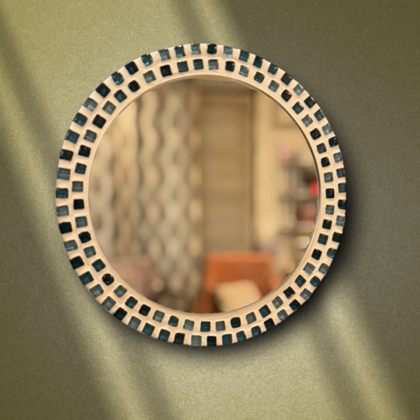 Ocean Glow – Blue Mosaic Wall Mirror - Image 2