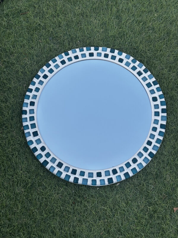 Ocean Glow – Blue Mosaic Wall Mirror - Image 9