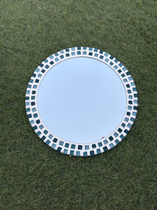 Ocean Glow – Blue Mosaic Wall Mirror - Image 4