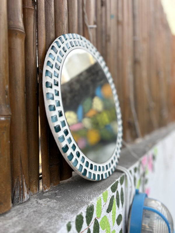 Ocean Glow – Blue Mosaic Wall Mirror - Image 5