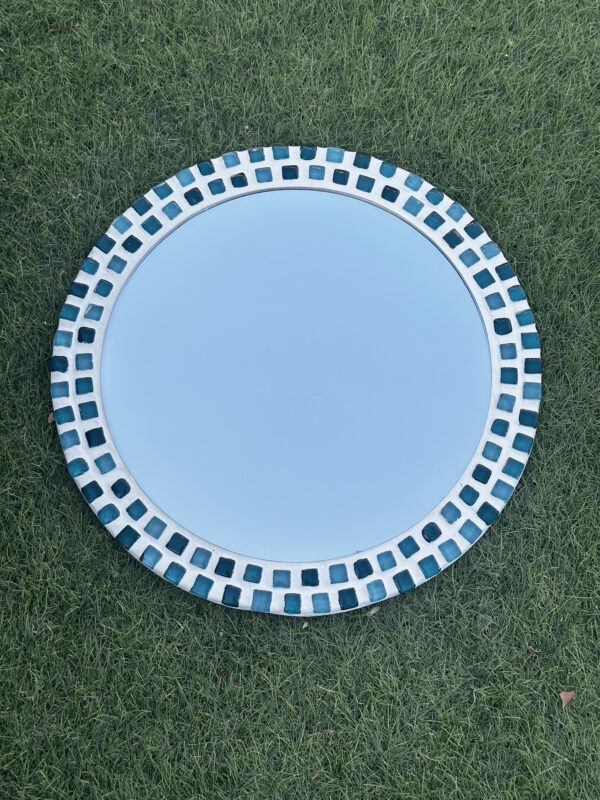Ocean Glow – Blue Mosaic Wall Mirror - Image 6