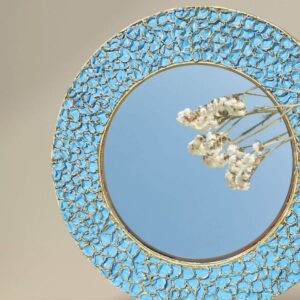Blue Bliss Mirror Wall Frame