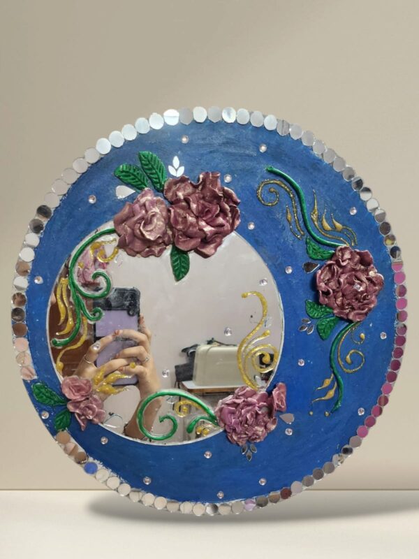 Blue toned floral artwork