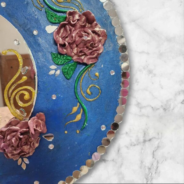 Blue toned floral artwork - Image 2
