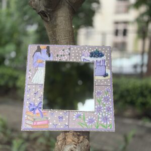 Lavender Square Mirror