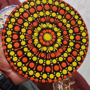 Red Mandala hanging