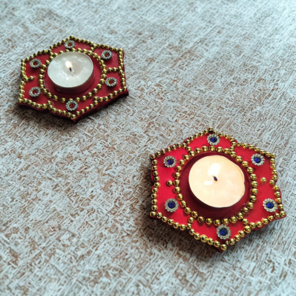 Flower shape tea light holder - Image 4