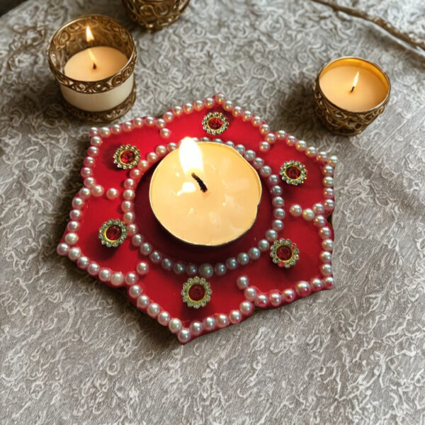 Flower shape tea light holder - Image 3