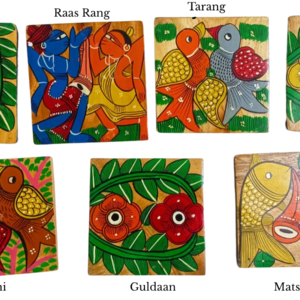 Hand painted Wooden Coasters Square