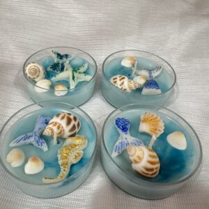 Beach Theme Jumbo Tea Light - Set of 4
