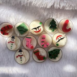 Christmas Theme Tea Light Candles – Set of 6