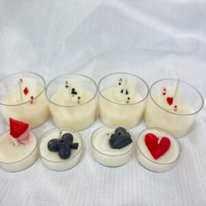 Poker Card Theme Tea Light Candles – Set of 8